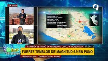 Fuerte sismo de magnitud 6.9 se registró hace instantes en Puno
