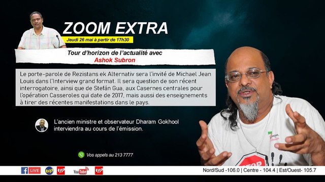 Zoom Extra : tour d’horizon de l’actualité avec Ashok Subron