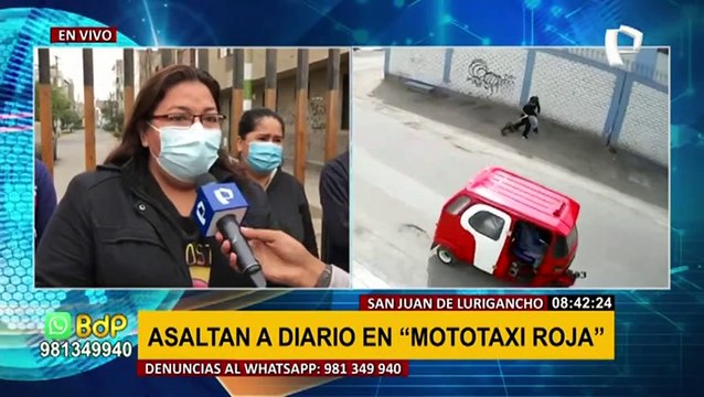 SJL: denuncian asaltos a diario desde mototaxi roja pero en comisaría les piden el número de placa