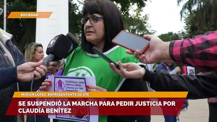 Se suspendió la marcha para pedir justicia por Claudia Beníte