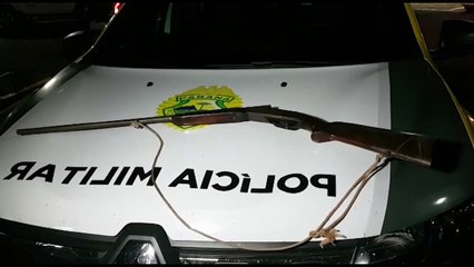Espingarda é apreendida pela Polícia Militar em Lindoeste