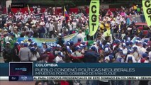Pueblo colombiano condena políticas neoliberales del Gobierno de Iván Duque