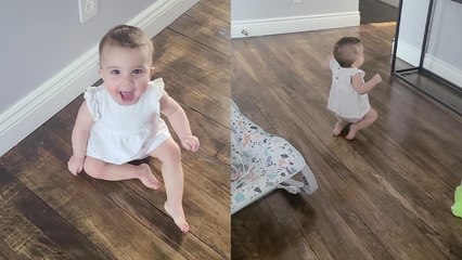 ''The Little Hopper' 9-month-old girl has a unique way of moving around '