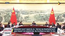 President-elect Marcos Jr., tiniyak na ipagpapatuloy ang paggiit sa karapatan ng Pilipinas sa West Philippine Sea