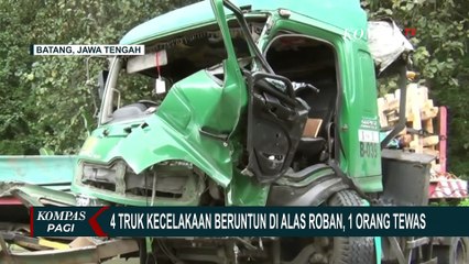 Kecelakaan Beruntun yang Libatkan 4 Truk Akibatkan 1 Orang Tewas