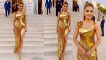 Cannes Film Festival 2022: Urvashi Rautela Golden Gown Video Viral, Red Carpet पर बिखेरा जलवा |