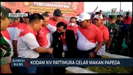 Kodam XVI Pattimura Gelar Makan Papeda Terbanyak