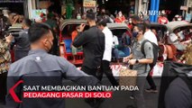 Momen Gibran Bareng Jokowi, Bagi Bantuan ke Pedagang Pasar di Solo