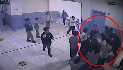 Sınıf öğretmeni, öğrencisinin hayatını kurtardı! Korku dolu anlar kamerada