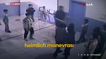 Öğretmenden hayat kurtaran Heimlich Manevrası