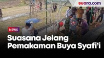 Suasana Jelang Pemakaman Buya Syafii di Makam Husnul Khotimah Kulon Progo disertai Gerimis