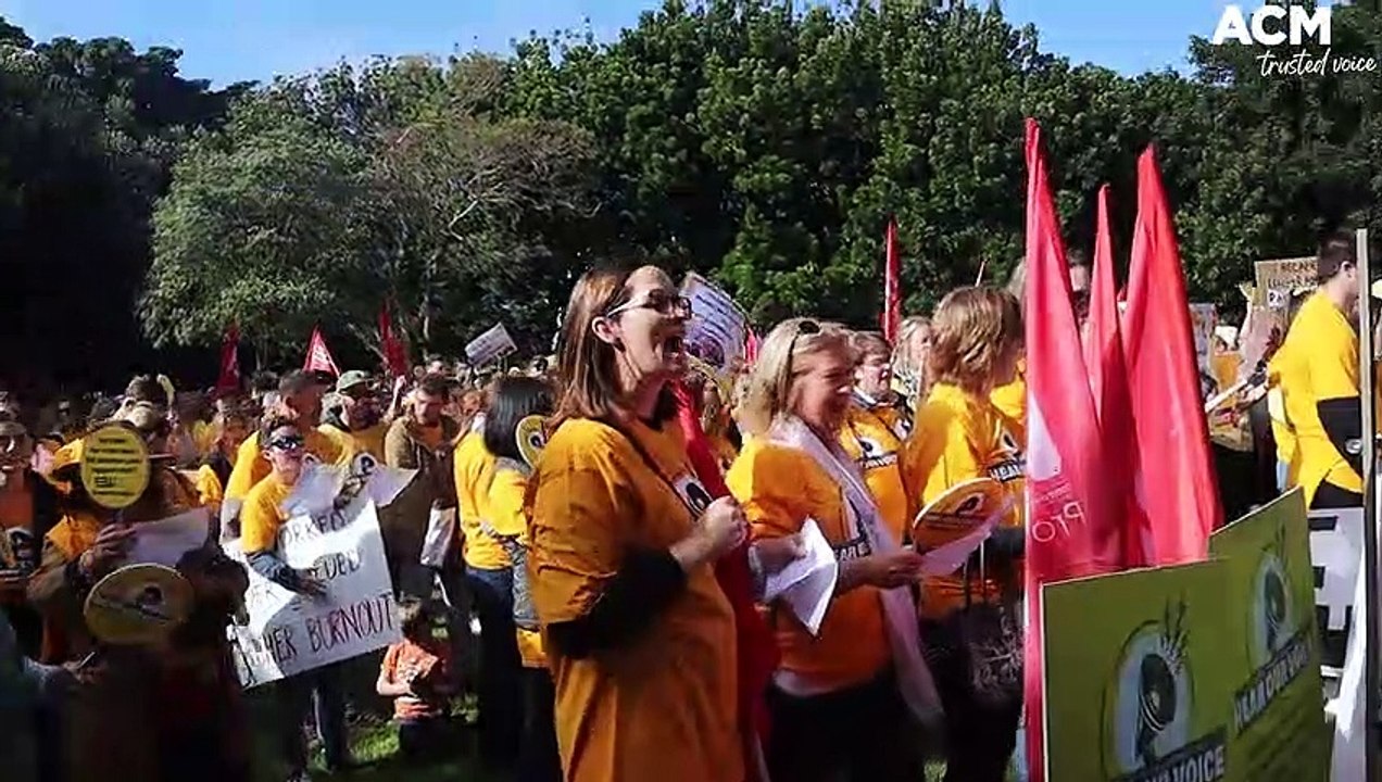 Catholic school teachers and support staff go o...