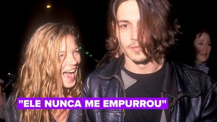 Kate Moss testemunha que Johnny Depp não a empurrou escada abaixo