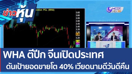(คลิปเต็ม) WHA ตีปีก จีนเปิดประเทศ  ดันเป้ายอดขายโต 40% เวียดนามดีวันดีคืน  | ข่าวหุ้น (17 พ.ค. 65)