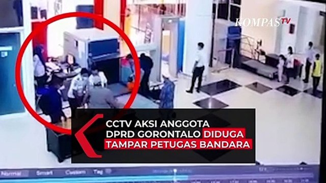 CCTV Anggota DPRD Gorontalo Diduga Tampar Petugas Bandara, Mengaku Hanya Menepis