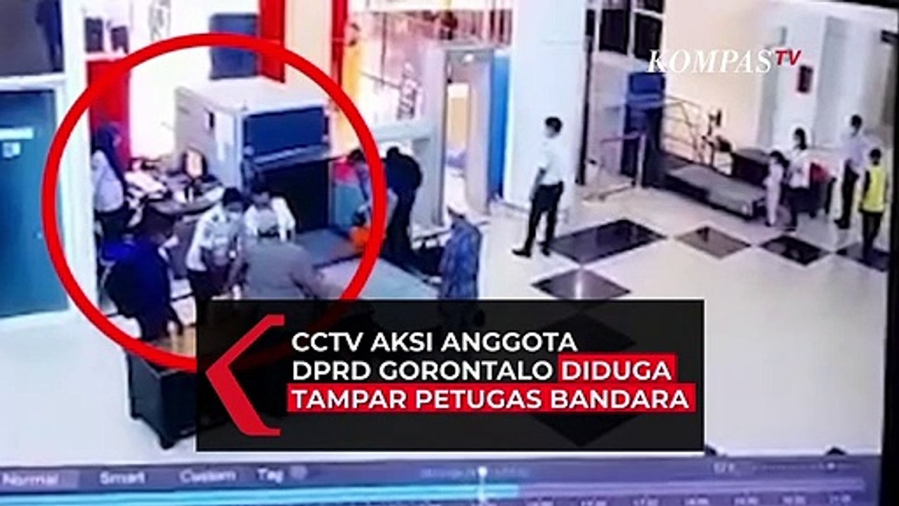 CCTV Anggota DPRD Gorontalo Diduga Tampar Petugas Bandara, Mengaku Hanya Menepis