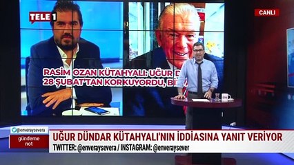 Uğur Dündar, ''korkuyordu'' diyen Rasim Ozan Kütahyalı'yı böyle ''ti''ye aldı