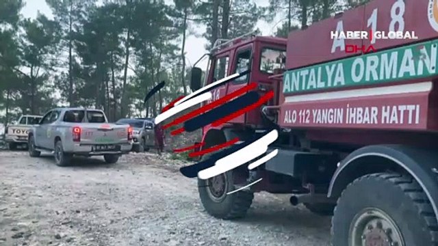 Alanya'da ormanlık alanda yangın