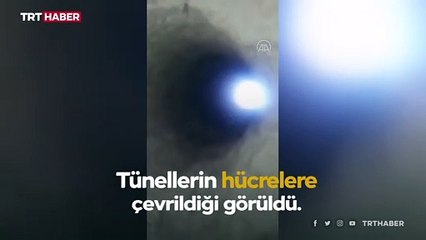 Terör örgütü PKK/YPG kazdığı tünellerin içine hücreler inşa ediyor