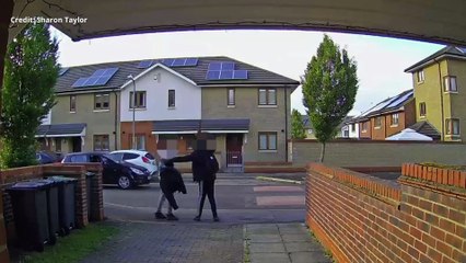 Doorbell footage captures a boy doing the heimlich maneuver on his friend