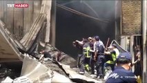 Uşak'ta fabrika yangını: Bir itfaiye eri yaralandı