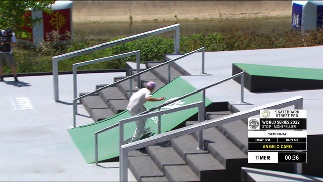 Angelo Caro | 1st place - WS Open Skateboard Street Pro Men Semi Final | #FISEMontpellier 2022
