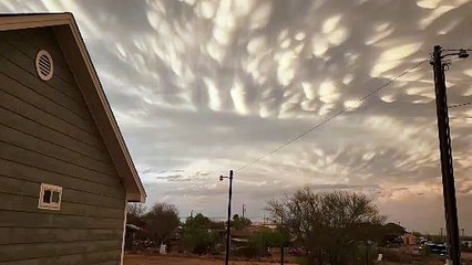 Amazing Mammatus Clouds Over Texas