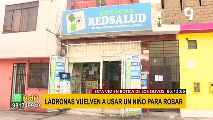 Usan a niño para robar: distraen a trabajadora de botica, mientras menor se escabulle