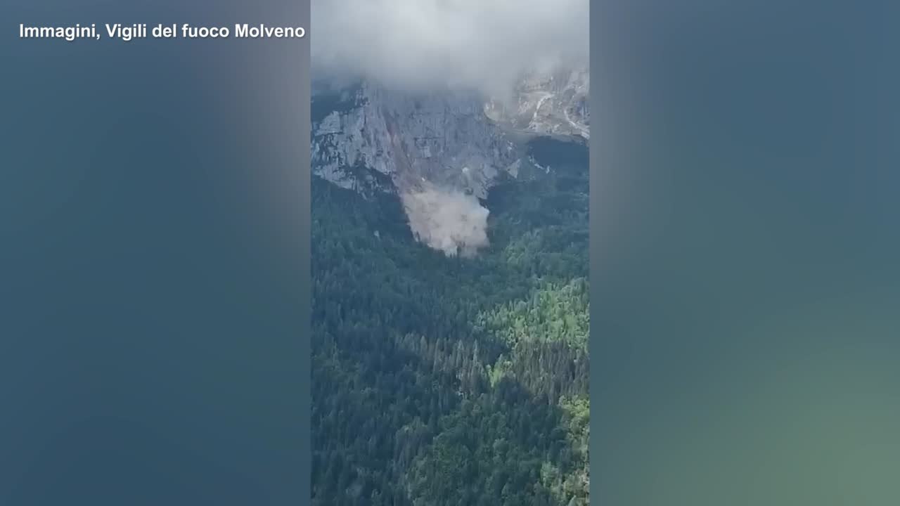 Trentino, grossa frana sul gruppo del Brenta: caduti massi