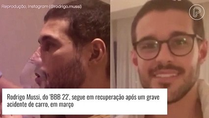 Estado de Rodrigo Mussi surpreende fãs em 1º vídeo após acidente: 'Um milagre'