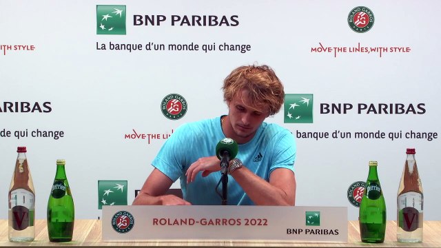 Roland-Garros 2022 - Alexander Zverev : It's really more fun to play in full stadiums, rather than empty stadiums
