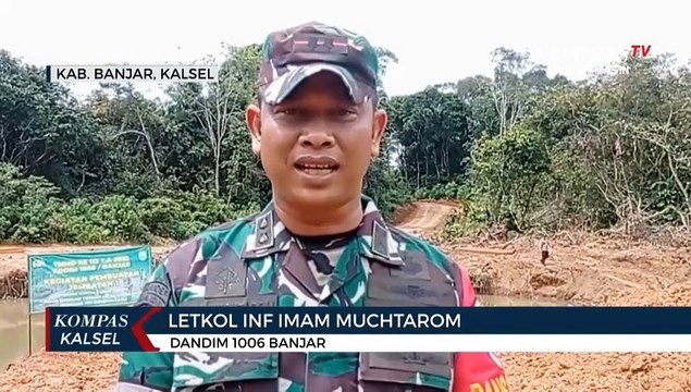 TMMD ke-113 di Desa Benua Riam, Kodim 1006/Banjar Bangun Jalan dan Jembatan Penghubung 3 Desa