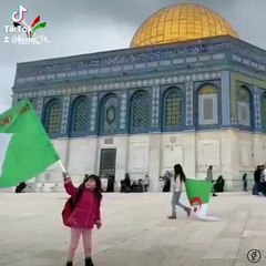 رفع علم الجزائر في فلسطين