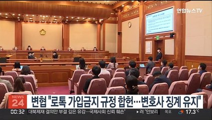 변협 "로톡 가입금지 규정 합헌…변호사 징계 유지"