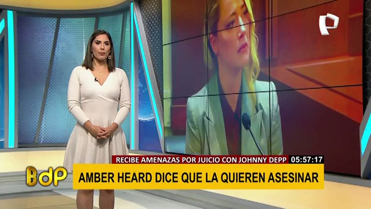 Amber Heard llora al decir que recibe amenazas de muerte