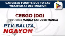 Dalawang flight ng CebGo na biyaheng Manila-San Jose-Manila, kanselado dahil sa masamang panahon;