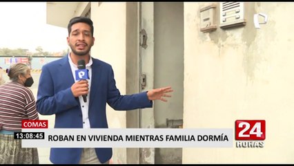 Comas: cámaras de seguridad captan a pareja entrando a robar mientras familia dormía