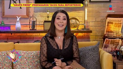 Grupo Firme hizo taquiza para reporteros después de su conferencia