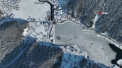 Uzungöl'un kış manzarasıyla eşsiz klip yaptı