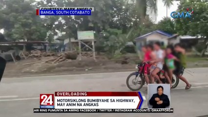Motorsiklong bumibyahe sa highway, may anim na angkas | 24 Oras Weekend