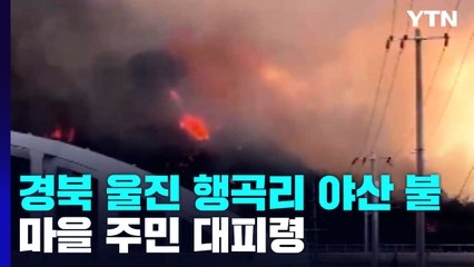 경북 울진 행곡리 야산 화재 확산...산불 2단계 발령 / YTN