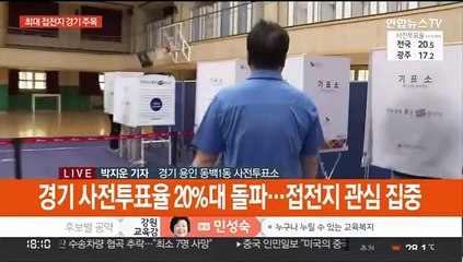 최대 접전지 경기, 일반 사전투표 종료