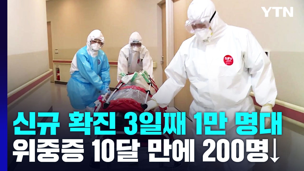 신규 확진 사흘째 1만 명대 유지...위중증 10개월 만에 200명 아래로 / YTN
