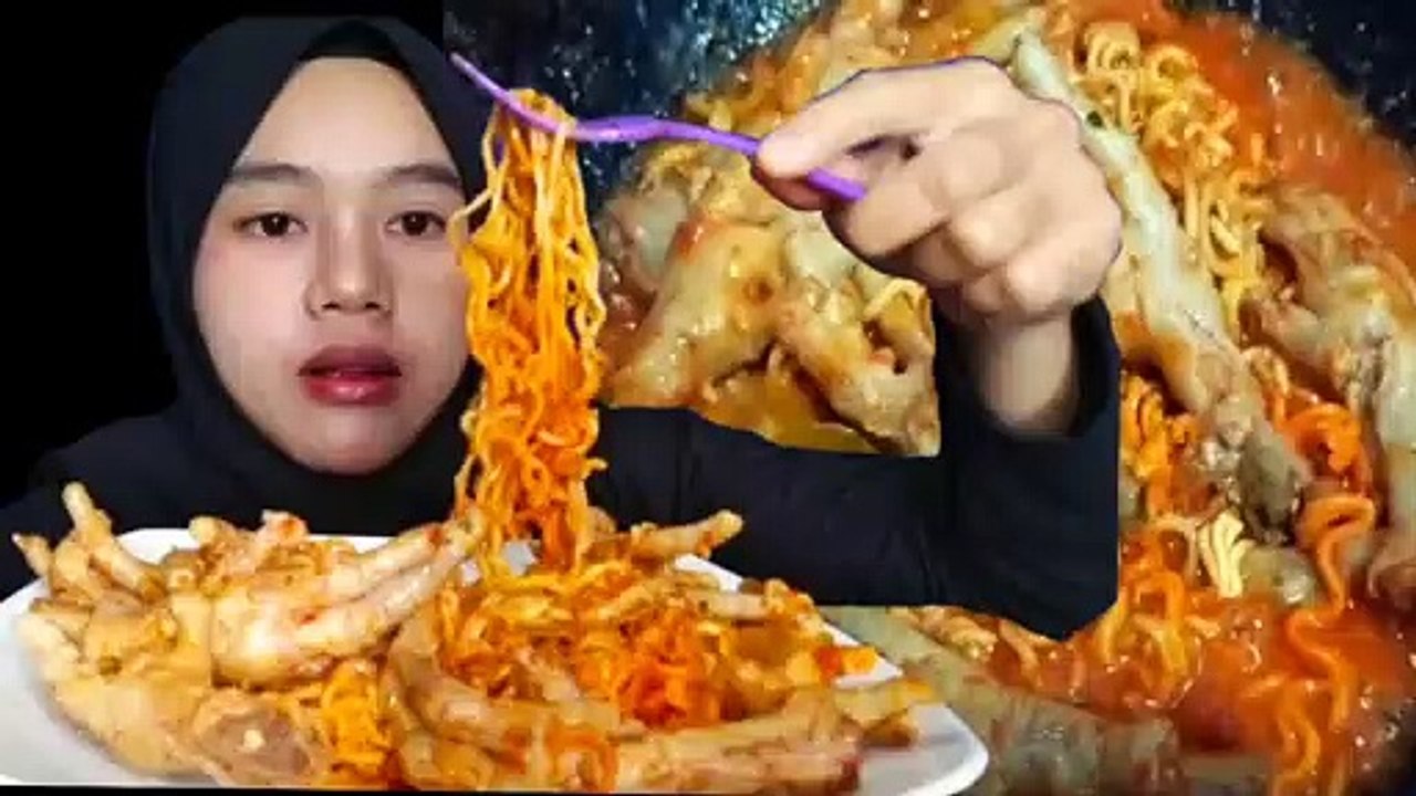 ASMR MIE CEKER PEDAS || ASMR MUKBANG