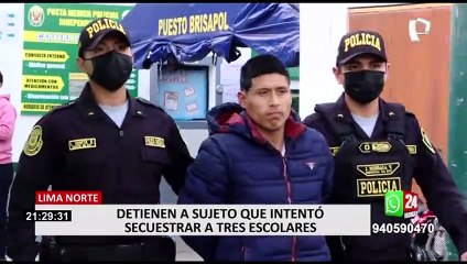Lima Norte: capturan a sujeto acusado de intentar secuestrar a tres menores de 12 años