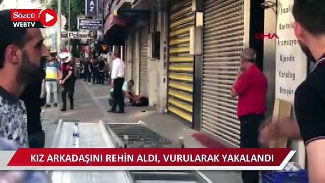 Gözaltına alınmamak için başına silah dayayıp kız arkadaşını rehin aldı, vurularak yakalandı