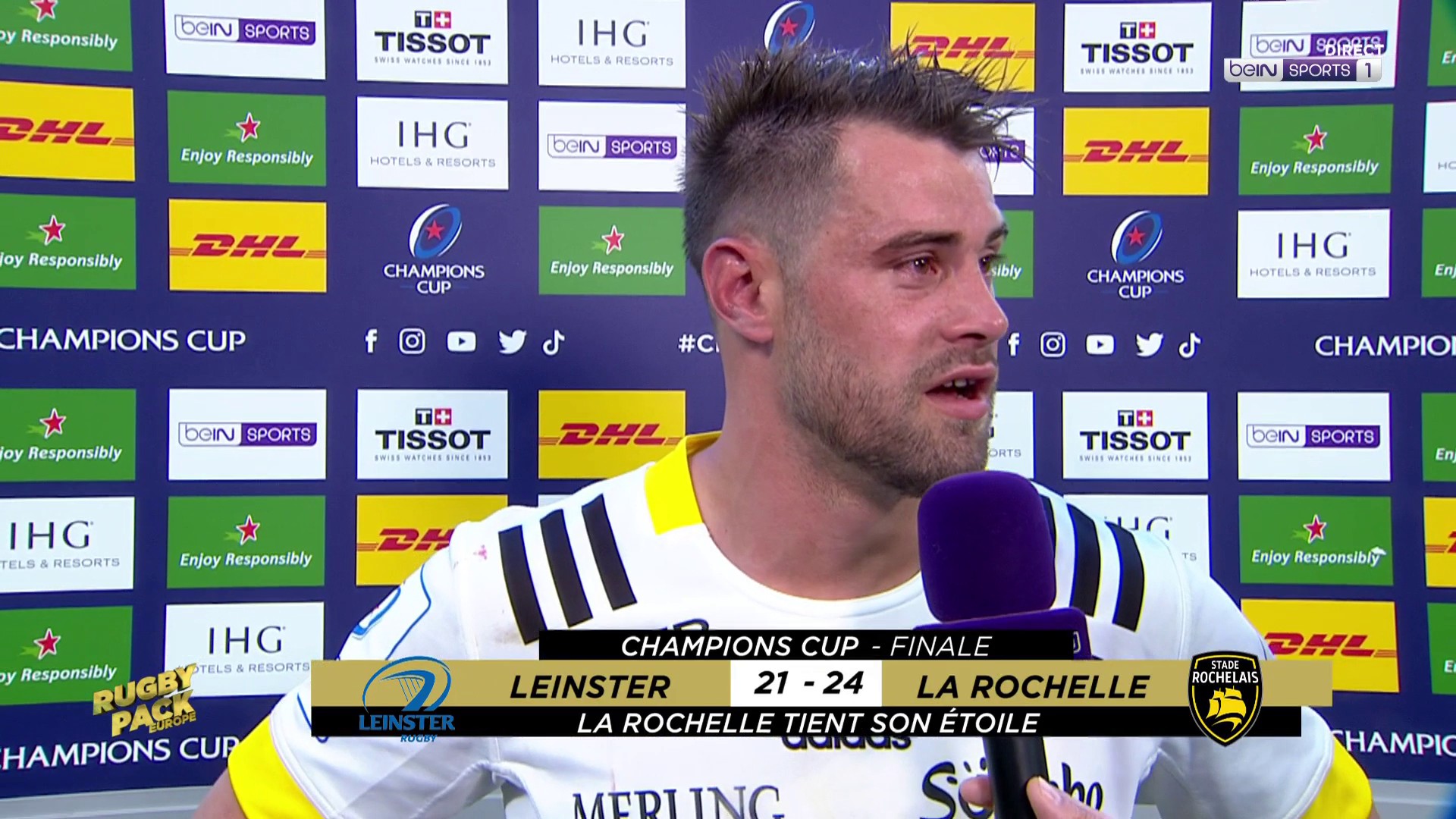 Arthur Retière (@StadeRochelais) : "Gagner aujourd'hui face à Leinster c'était presque mission impossible !"