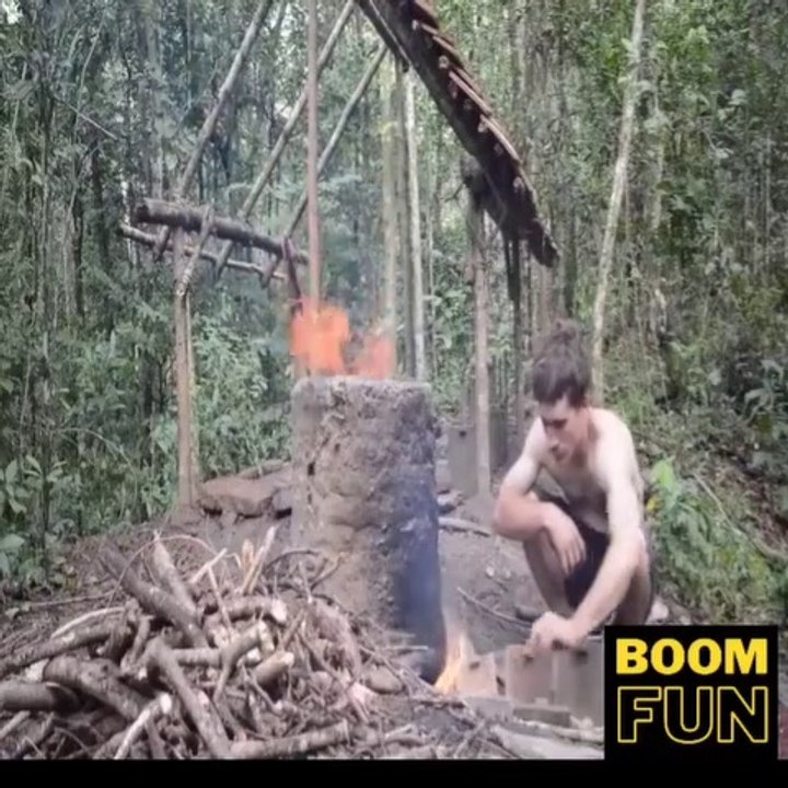 Building Tiled Roof Hut by Primitive Technology