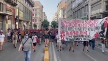 Yunanistan'da öğrencilerden protesto yürüyüşü