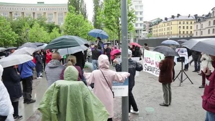 Stockholm'de İsveç'in NATO üyeliği karşıtı protesto